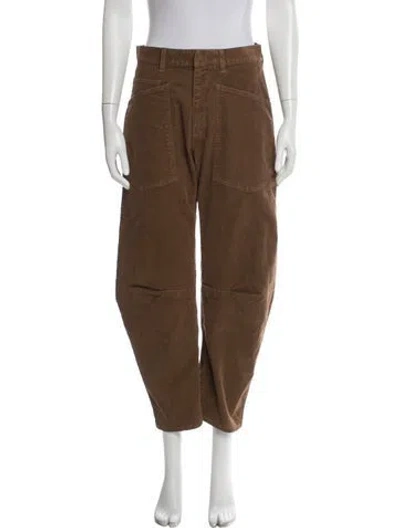 Pre-owned Nili Lotan Straight Leg Pants In Brown