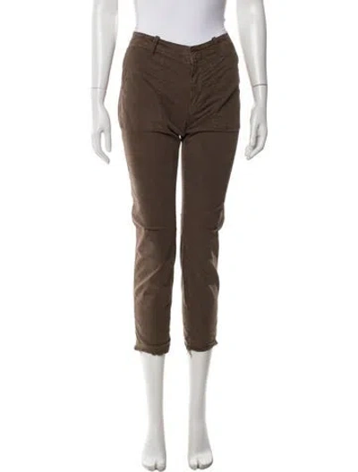 Pre-owned Nili Lotan Straight Leg Pants In Brown