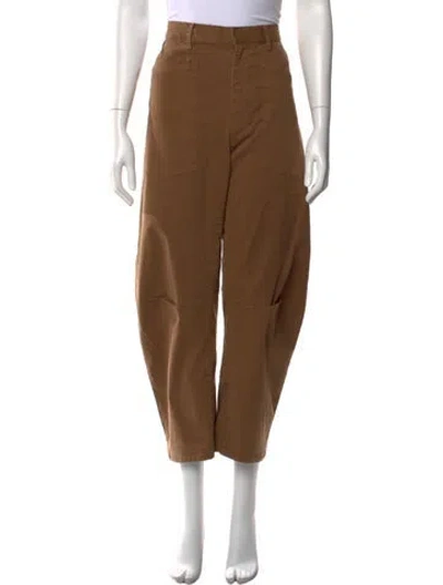 Pre-owned Nili Lotan Straight Leg Pants In Brown