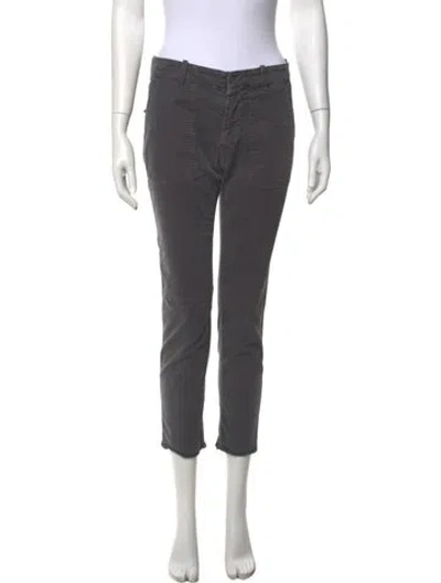 Pre-owned Nili Lotan Straight Leg Pants In Gray