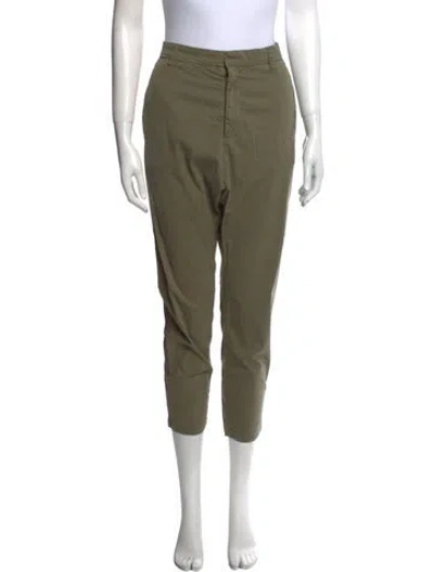 Pre-owned Nili Lotan Straight Leg Pants In Green