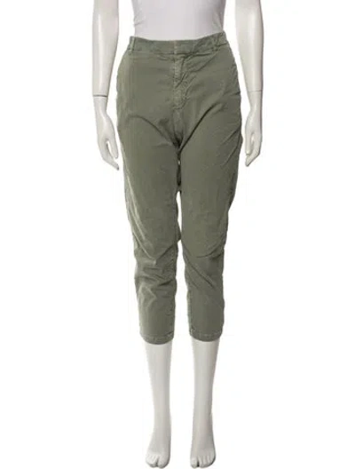 Pre-owned Nili Lotan Straight Leg Pants In Green
