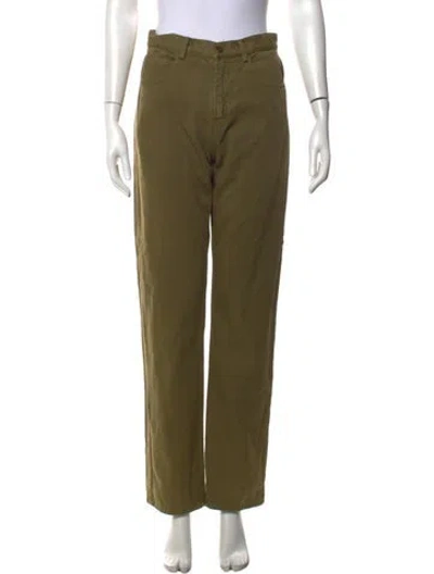 Pre-owned Nili Lotan Straight Leg Pants In Green
