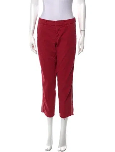 Pre-owned Nili Lotan Straight Leg Pants In Red