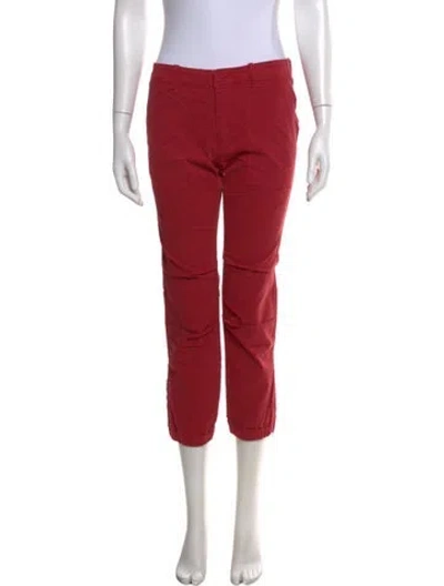 Pre-owned Nili Lotan Straight Leg Pants In Red