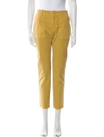 Pre-owned Nili Lotan Straight Leg Pants W/ Tags In Yellow