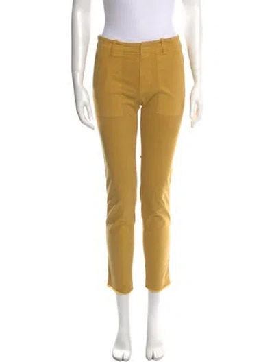 Pre-owned Nili Lotan Straight Leg Pants W/ Tags In Yellow
