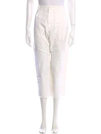 Pre-owned Nili Lotan Straight Leg Pants In White