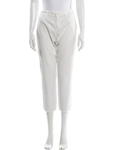Pre-owned Nili Lotan Straight Leg Pants In White