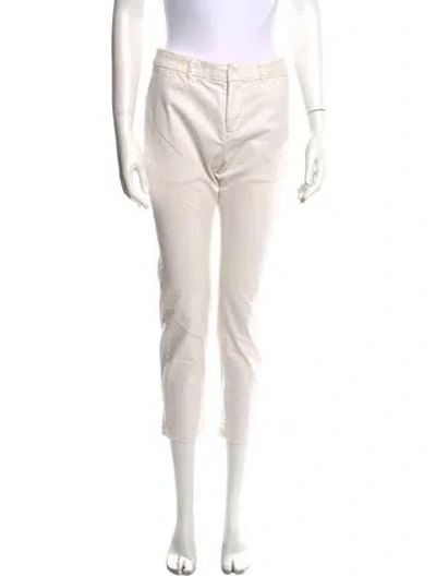 Pre-owned Nili Lotan Straight Leg Pants In White