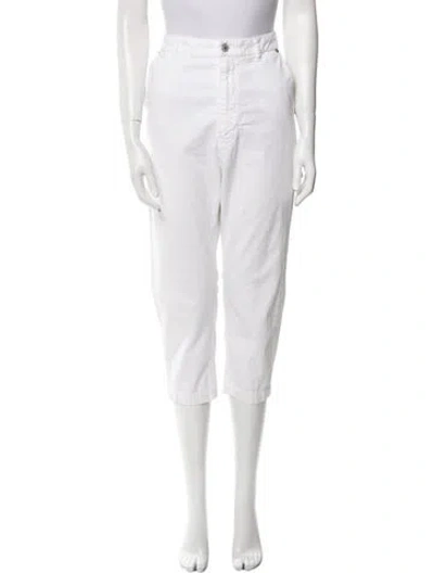 Pre-owned Nili Lotan Straight Leg Pants In White