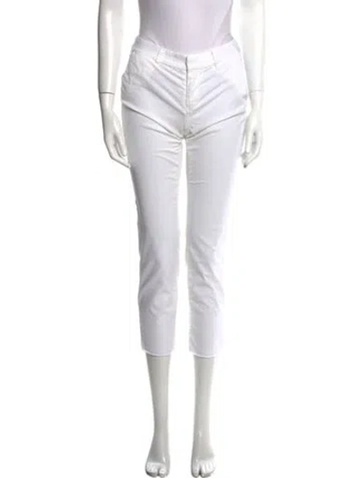 Pre-owned Nili Lotan Straight Leg Pants In White