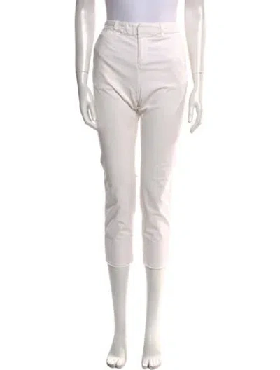 Pre-owned Nili Lotan Straight Leg Pants In White