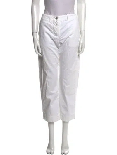 Pre-owned Nili Lotan Straight Leg Pants In White
