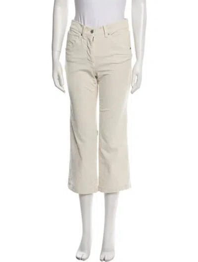 Pre-owned Nili Lotan Straight Leg Pants In White