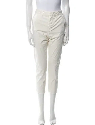 Pre-owned Nili Lotan Straight Leg Pants In White