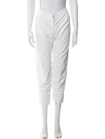 Pre-owned Nili Lotan Straight Leg Pants In White