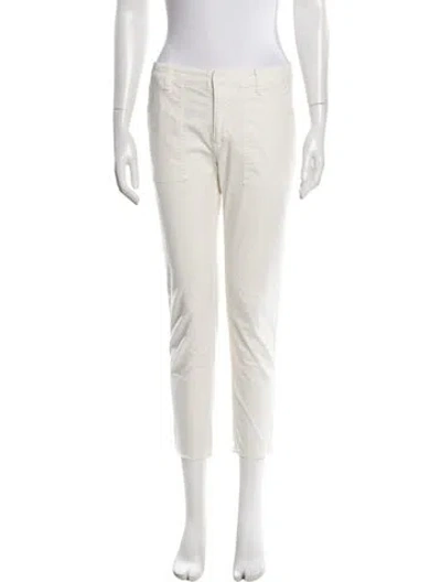 Pre-owned Nili Lotan Straight Leg Pants In White