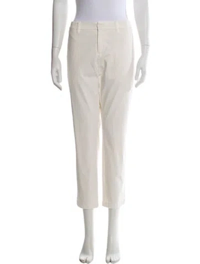 Pre-owned Nili Lotan Straight Leg Pants In White