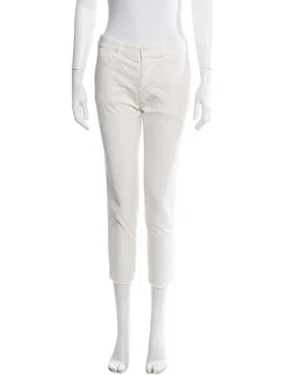 Pre-owned Nili Lotan Straight Leg Pants In White