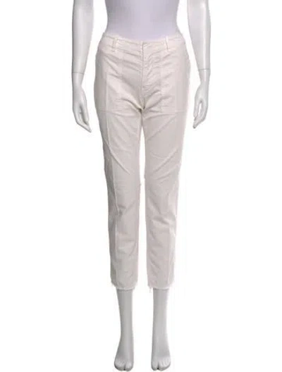 Pre-owned Nili Lotan Straight Leg Pants In White