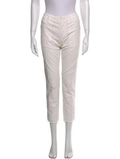 Pre-owned Nili Lotan Straight Leg Pants In White