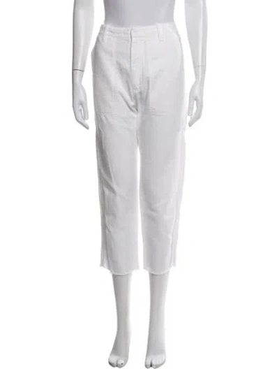 Pre-owned Nili Lotan Straight Leg Pants In White