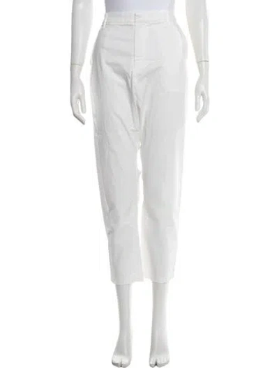 Pre-owned Nili Lotan Straight Leg Pants In White