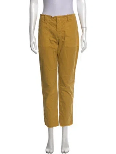Pre-owned Nili Lotan Straight Leg Pants In Yellow