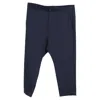 Nili Lotan Straight Leg Trousers In Navy Blue Silk In Blue