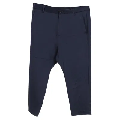 Nili Lotan Straight Leg Trousers In Navy Blue Silk