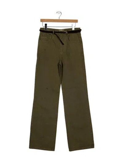 Pre-owned Nili Lotan Straight-leg Jeans In Green