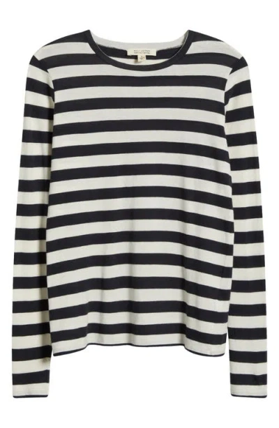 NILI LOTAN NILI LOTAN STRIPE LONG SLEEVE COTTON T-SHIRT