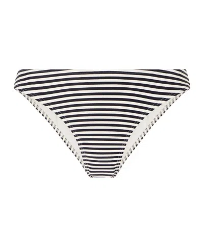 Nili Lotan Striped Bikini Briefs In Black