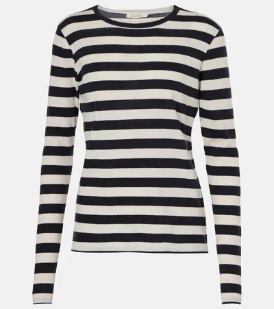 NILI LOTAN STRIPED COTTON JERSEY T-SHIRT