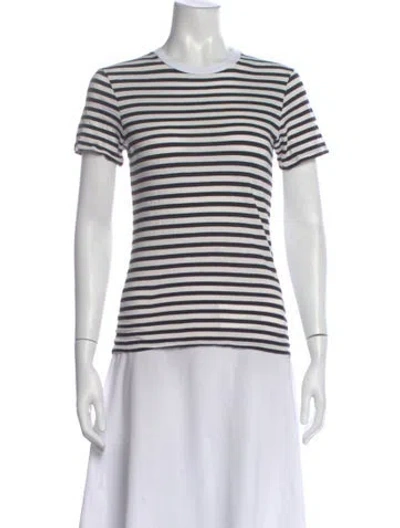 Pre-owned Nili Lotan Striped Crew Neck T-shirt In Multi