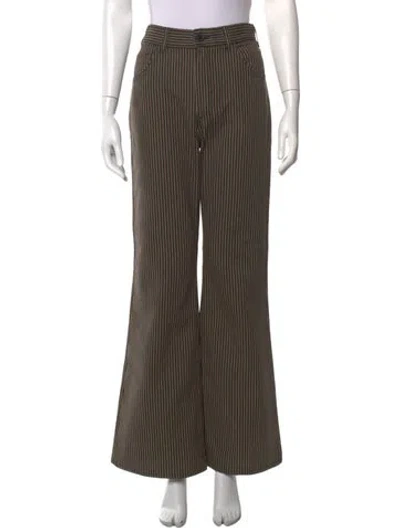Pre-owned Nili Lotan Striped Flared Pants In Multicolor