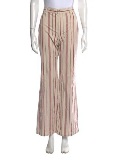 Pre-owned Nili Lotan Striped Flared Pants In Neutrals