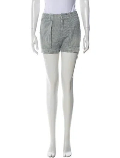 Pre-owned Nili Lotan Striped Mini Shorts In Multi