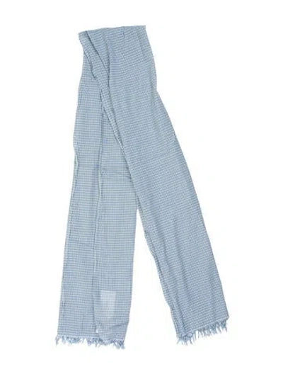 Pre-owned Nili Lotan Striped Scarf In Blue