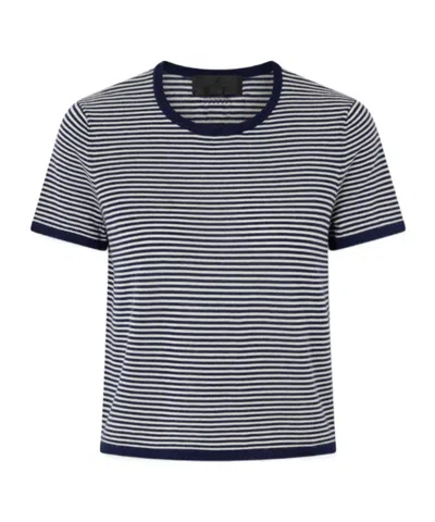 Nili Lotan Striped T-shirt In Black