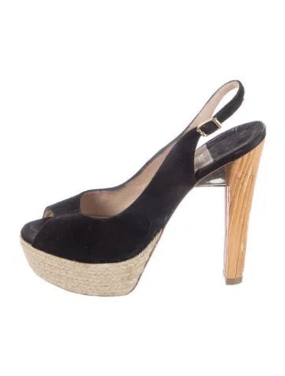 Pre-owned Nili Lotan Suede Slingback Pumps In Blue