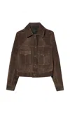 Nili Lotan Susannah Suede Jacket In Brown