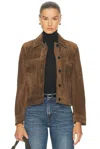 Nili Lotan Susannah Suede Jacket In Brown