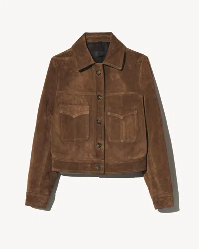 Nili Lotan Susannah Suede Jacket In Brown