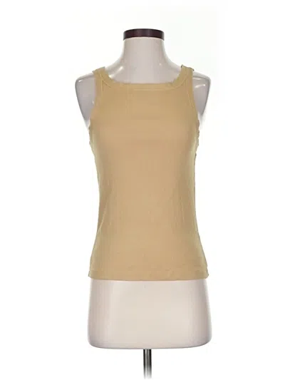 Pre-owned Nili Lotan Tank Top Tan Halter Neckline Tops In Brown