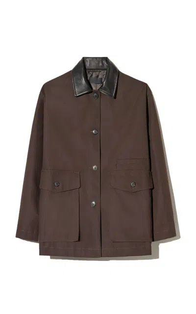 Nili Lotan Temperance Cotton Parka In Brown