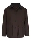 Nili Lotan Temperance Flap-pocket Collared Jacket In Brown