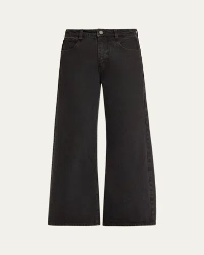 Nili Lotan Terese Flared-leg Dark Jeans In Carbon