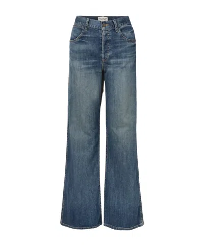 Nili Lotan Terrell Frayed High-rise Straight-leg Jeans In Blue